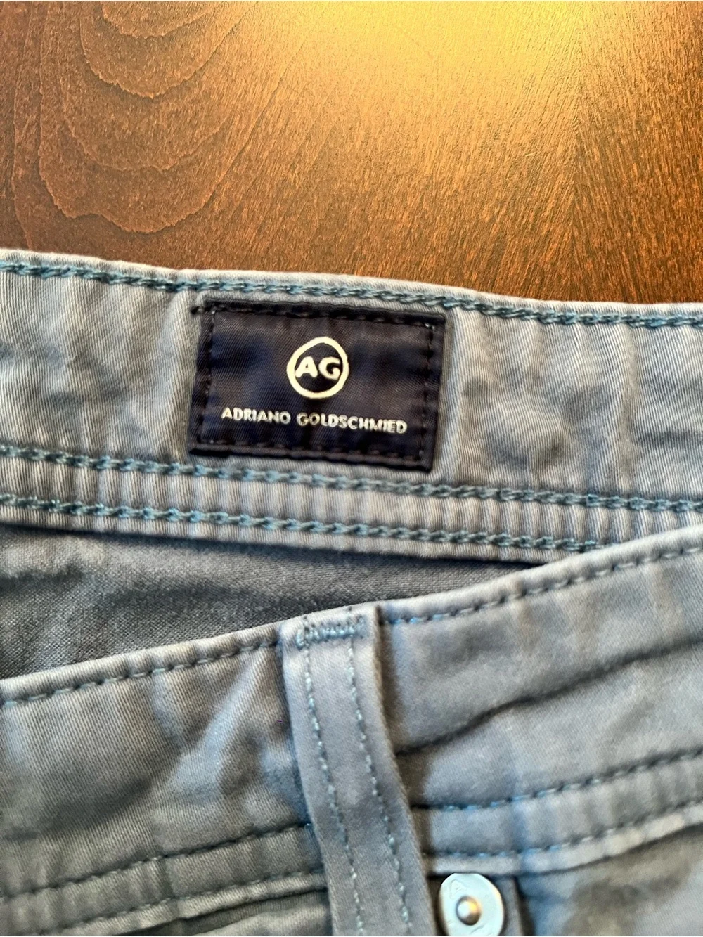 AG Adriano Goldschmied Light Blue Casual Pants - Pale Blue